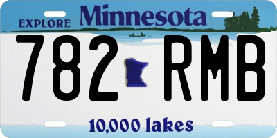 MN license plate 782RMB