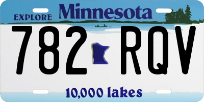 MN license plate 782RQV