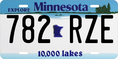 MN license plate 782RZE