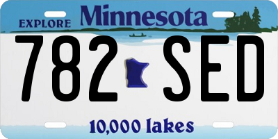 MN license plate 782SED