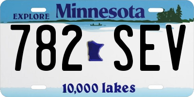 MN license plate 782SEV