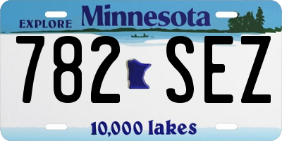 MN license plate 782SEZ