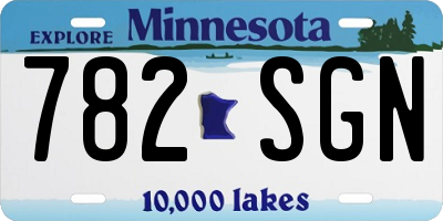 MN license plate 782SGN