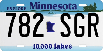 MN license plate 782SGR