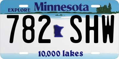MN license plate 782SHW