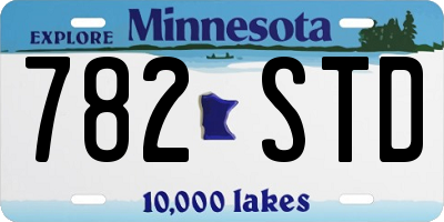 MN license plate 782STD
