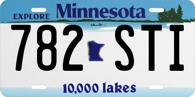 MN license plate 782STI