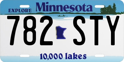 MN license plate 782STY