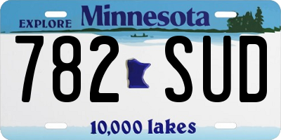 MN license plate 782SUD