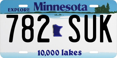 MN license plate 782SUK