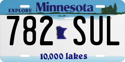 MN license plate 782SUL
