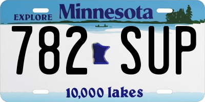 MN license plate 782SUP