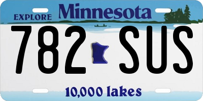 MN license plate 782SUS