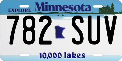 MN license plate 782SUV