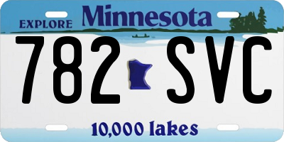 MN license plate 782SVC