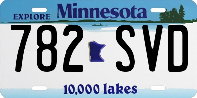 MN license plate 782SVD