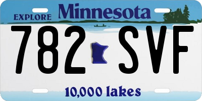 MN license plate 782SVF