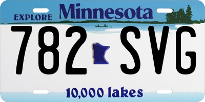 MN license plate 782SVG