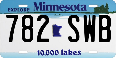 MN license plate 782SWB