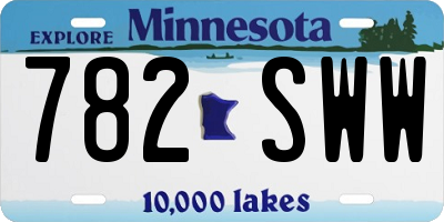 MN license plate 782SWW