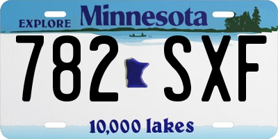MN license plate 782SXF