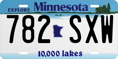 MN license plate 782SXW