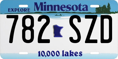 MN license plate 782SZD