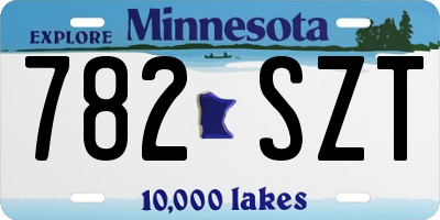 MN license plate 782SZT