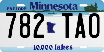 MN license plate 782TAO