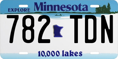 MN license plate 782TDN