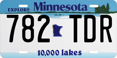 MN license plate 782TDR