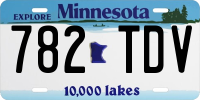 MN license plate 782TDV