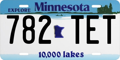 MN license plate 782TET