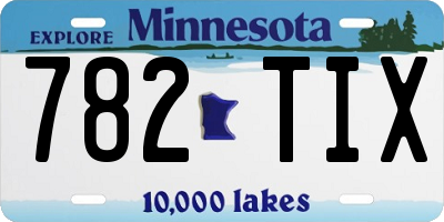 MN license plate 782TIX