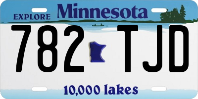 MN license plate 782TJD