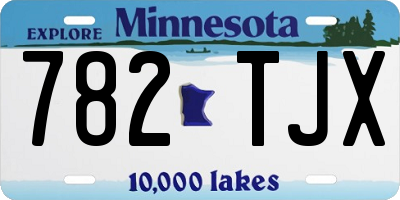 MN license plate 782TJX