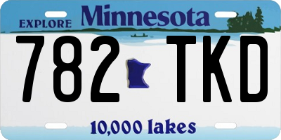 MN license plate 782TKD