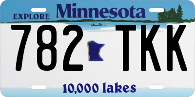 MN license plate 782TKK