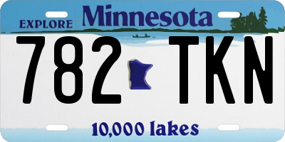 MN license plate 782TKN