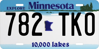 MN license plate 782TKO
