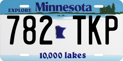 MN license plate 782TKP