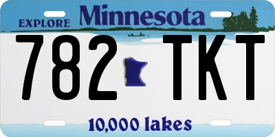 MN license plate 782TKT
