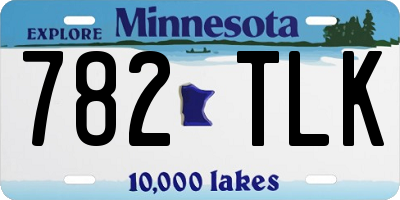 MN license plate 782TLK