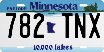 MN license plate 782TNX