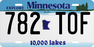MN license plate 782TOF