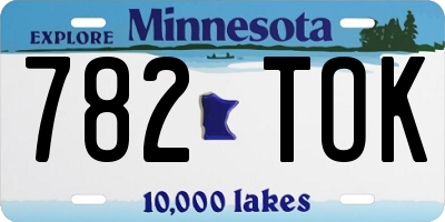 MN license plate 782TOK
