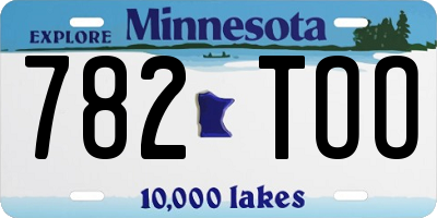 MN license plate 782TOO