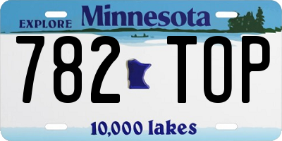 MN license plate 782TOP