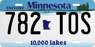 MN license plate 782TOS