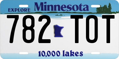 MN license plate 782TOT